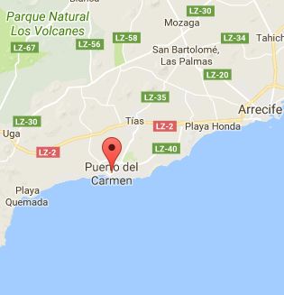 Map of Puerto del Carmen