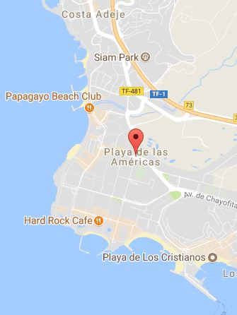 Map Of Las Americas Tenerife Playa De Las Américas Resort,Tenerife - Spanish Costas