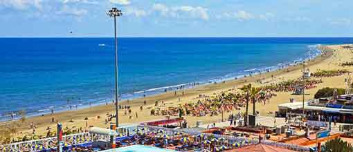 Playa del Inglés in Gran Canaria